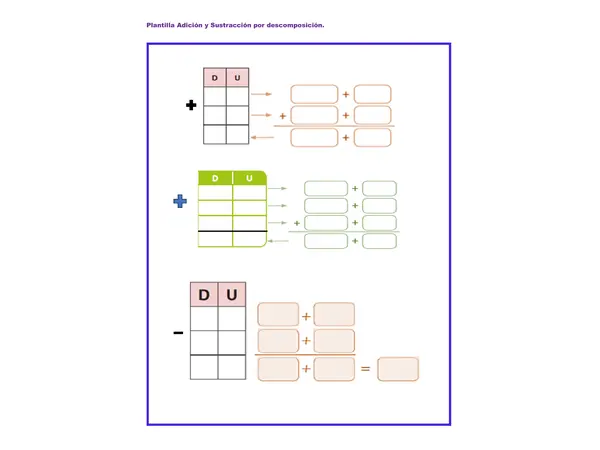 Adición y sustracción por descomposición