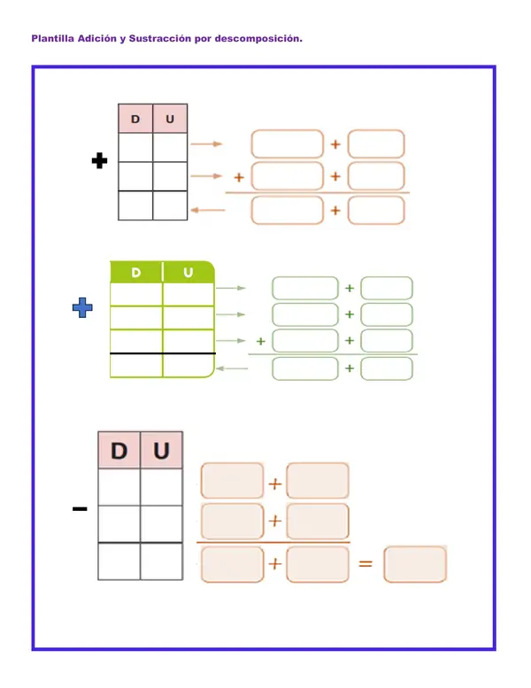 Adición y sustracción por descomposición