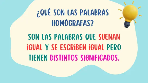 Palabras homófonas y homógrafas