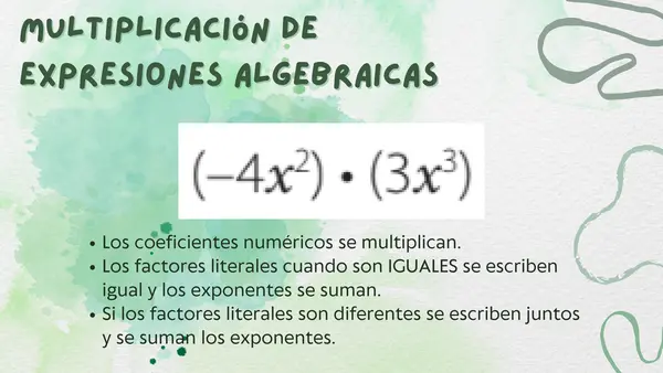 Expresiones algebraicas 