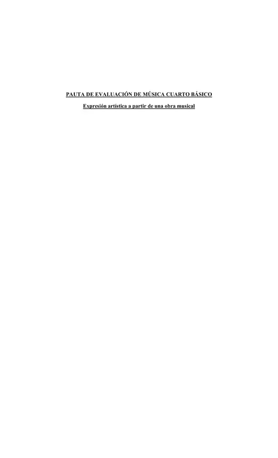 Pauta de evaluación : Expresión visual a partir de una obra musical