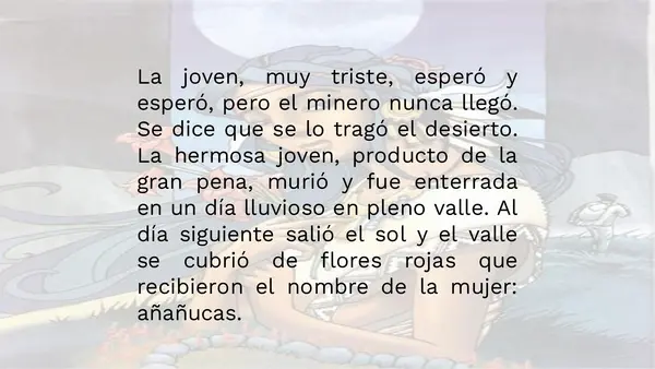 Comprensión Lectora Leyenda: “La Añañuca”