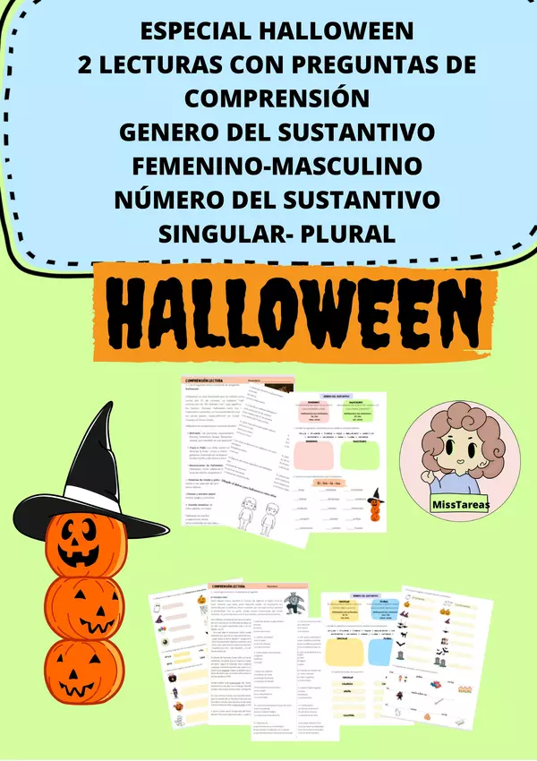 Aprende Halloween: Comprende, sustantivos, género y número