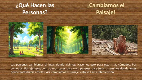 Intervención del ser humano en el paisaje 1° básico
