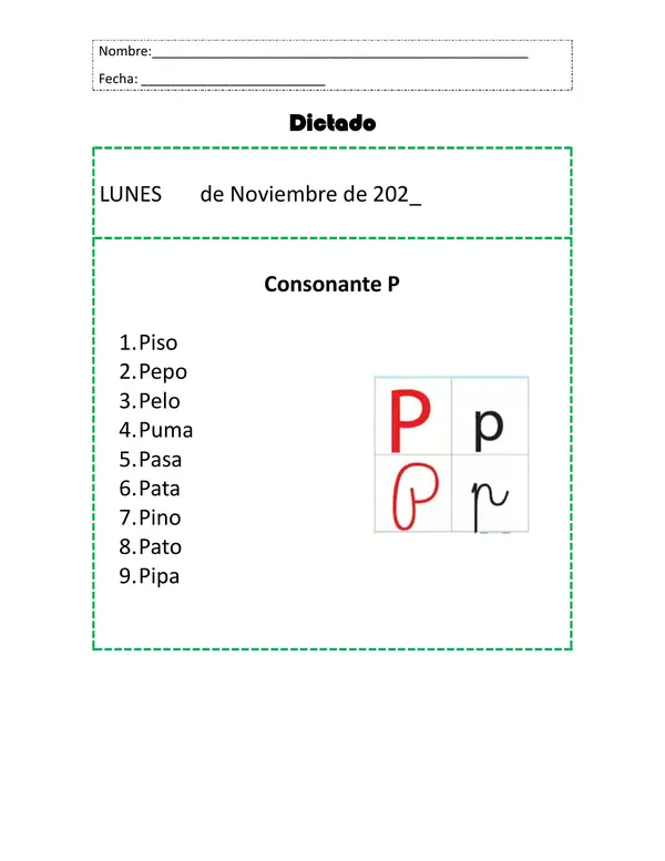 Evaluación de dictado adecuados 