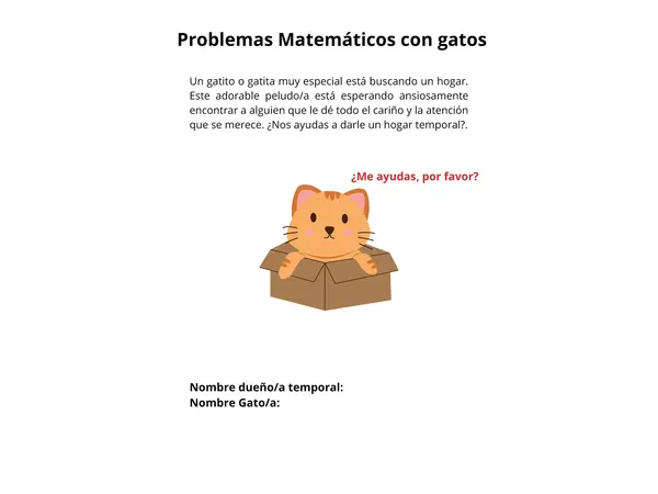 Problemas mátematicos con gatito