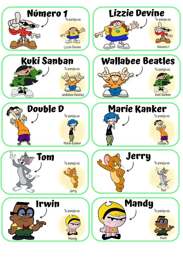 Encuentra a tu pareja de cartoon network