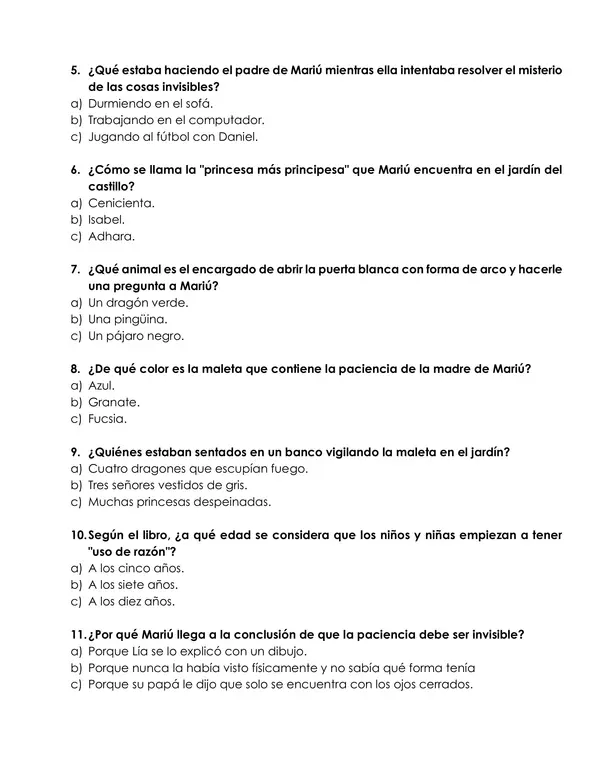 Evaluación El día en que mamá perdió la paciencia