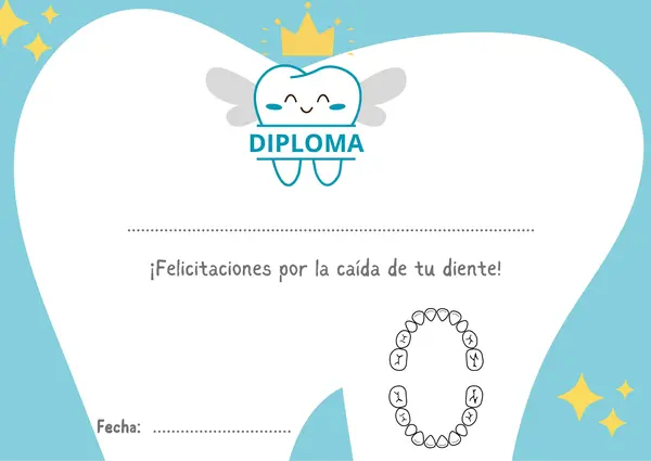 Regalo: Diploma caída de dientes