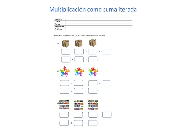 Multiplicación como suma iterada 3