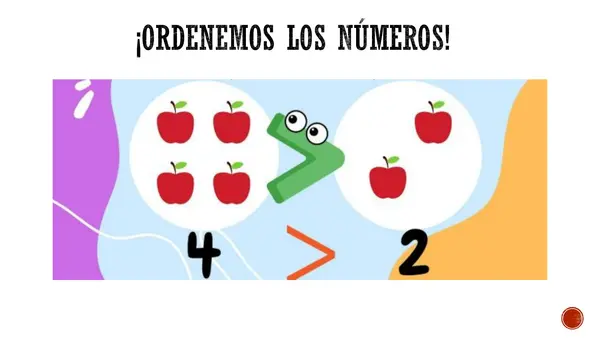 Juego ¡Ordena los números! (mayor que, menor que, igual)