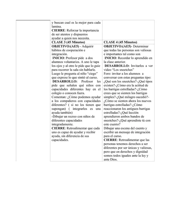 Planificación Clase a Clase: Agosto | Orientación Segundo Básico