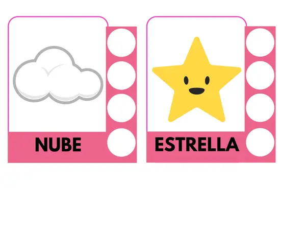  Tarjetas de segmentación silábica