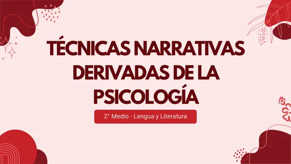 PPT Técnicas narrativas contemporáneas derivadas de la psicología
