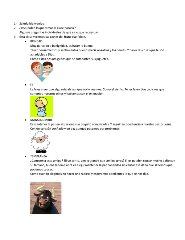 guia de clase fruto del espiritu