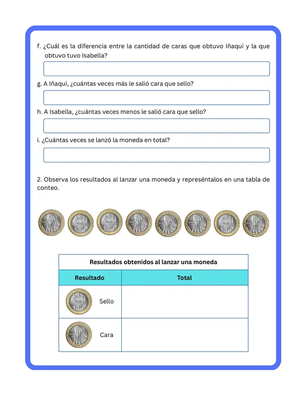 2° básico - Cuadernillo: "Juegos aleatorios y datos"