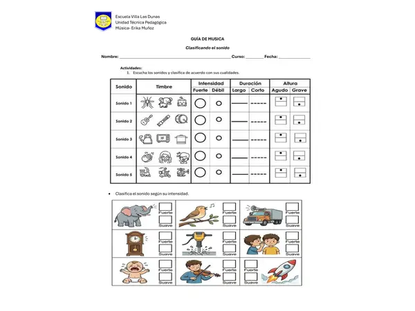 clasificaciòn de sonido