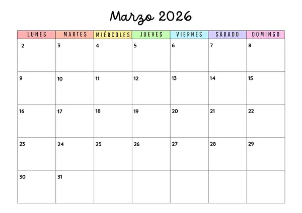 Calendario 2026
