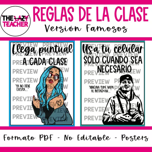 POSTERS PARA LA SALA - REGLAS DE LA CLASE