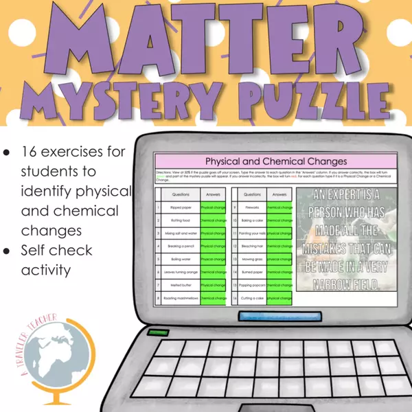 Physical and Chemical Changes Mystery Puzzle