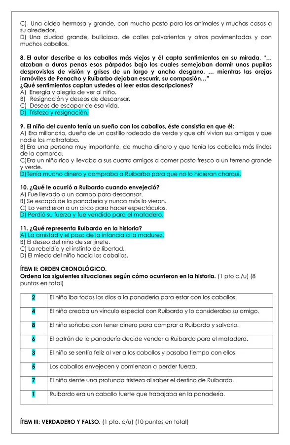 Prueba Lectura - Adiós Ruibardo