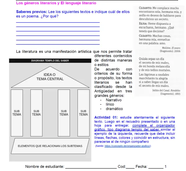 06M1SEM2 - Los géneros literarios y El lenguaje literario