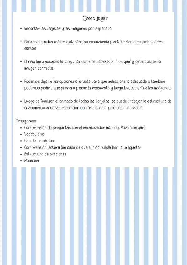 Pregunta con qué