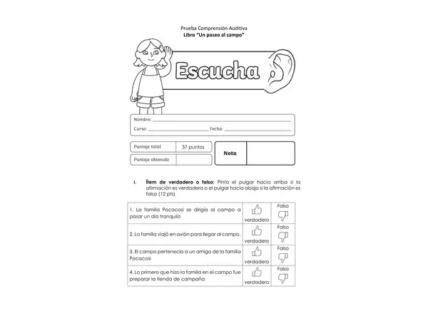Prueba libro "Un paseo al campo"