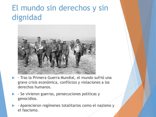 El Mundo sin Derechos y sin Dignidad – Guerras Mundiales y Derechos Humanos · Secundaria