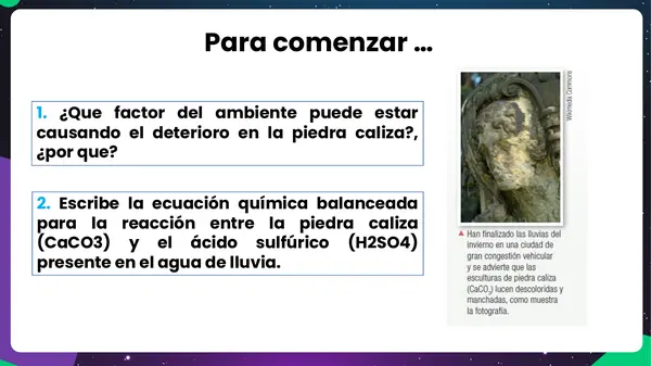 Presentación leyes que rigen las reacciones químicas
