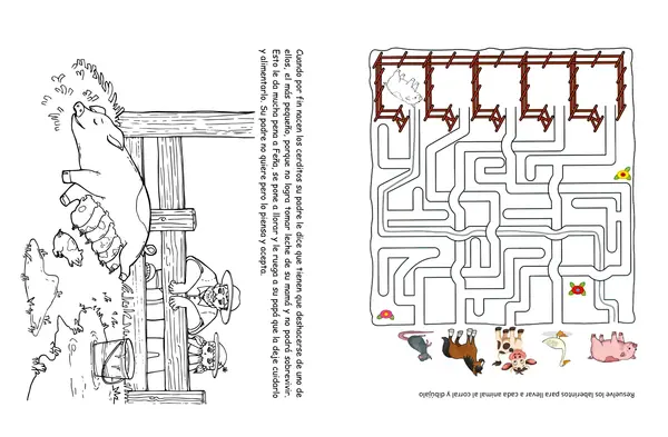 Cuento para imprimir y colorear. La Telaraña de Carlota