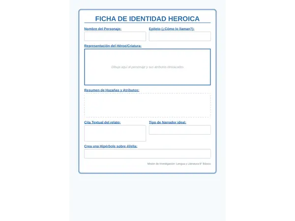 INVESTIGACIÓN UNIDAD 1 8VO - HÉROES ÉPICOS