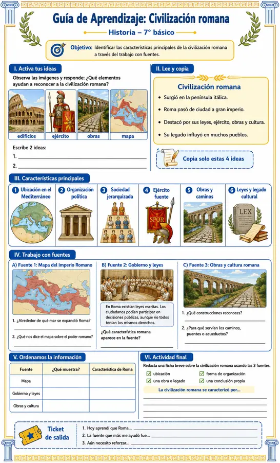 Guía civilización romana 
