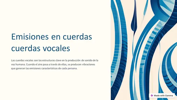 Emisiones (en cuerdas vocales, en parlantes e instrumentos musicales). OA 10 - Primero medio