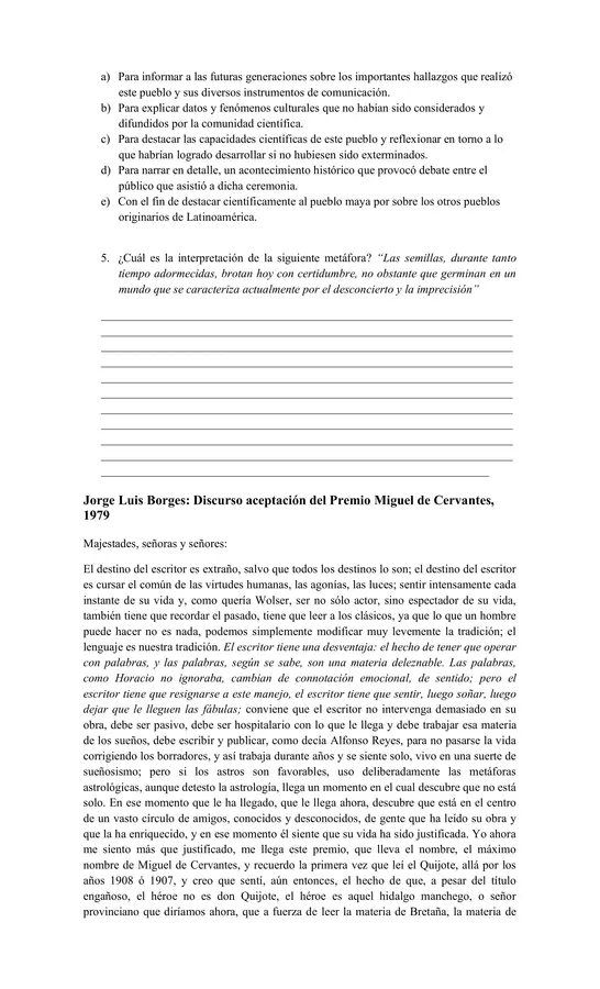Evaluación Lenguaje y Literatura - 4° Medio - Unidad 1