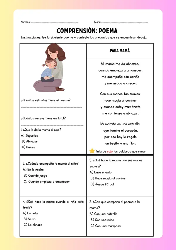 GUIA POEMA MAMÁ