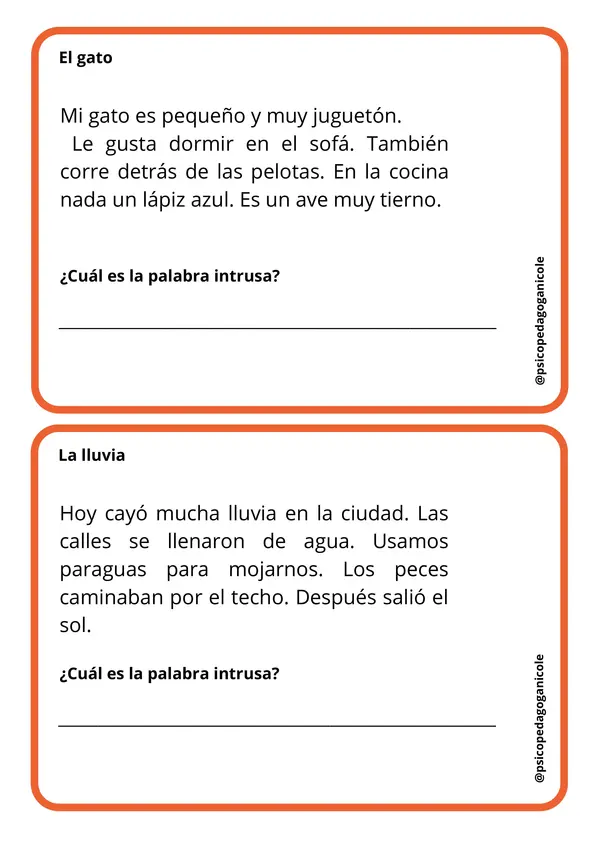 Encuentra la palabra intrusa
