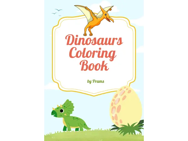 Libro para colorear de Dinosaurio - En inglés 