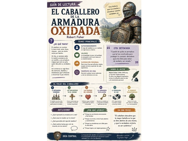 Infografía libro El caballero de la armadura oxidada