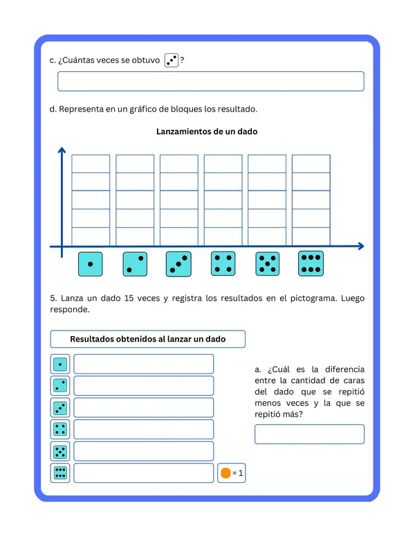 2° básico - Cuadernillo: "Juegos aleatorios y datos"