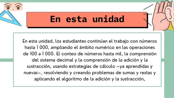 Unidad 1 Tercero básico Matemáticas  Conociendo y trabajando los números hasta 1000