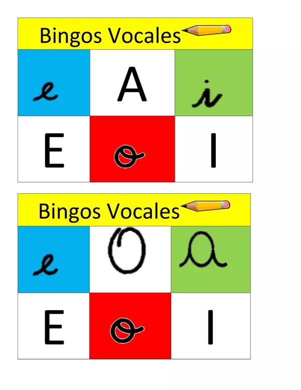 bingo vocales 