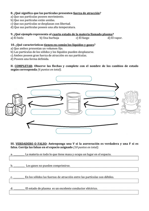 PRUEBA DE LA MATERIA (6° básico, ciencias)