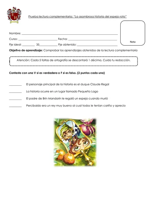 Evaluación el espejo roto