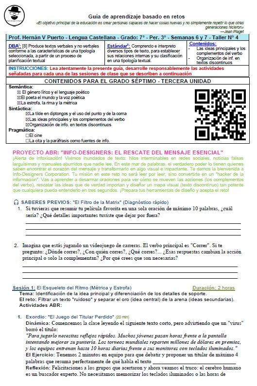 07M3SEM6-7 - Ideas principales a textos discontinuos