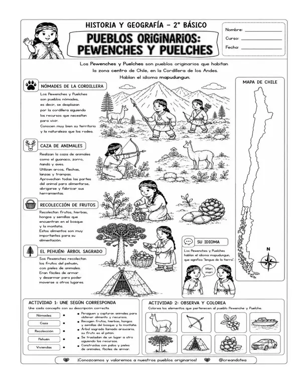 GUIA PUEBLOS ORIGINARIOS ZONA CENTRAL Y ACTIVIDADES