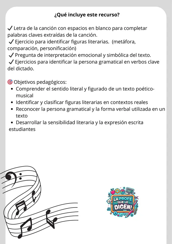 Dictado musical con “Luna” de Denisse Rosenthal: Explorando emociones, lenguaje figurado y gramática