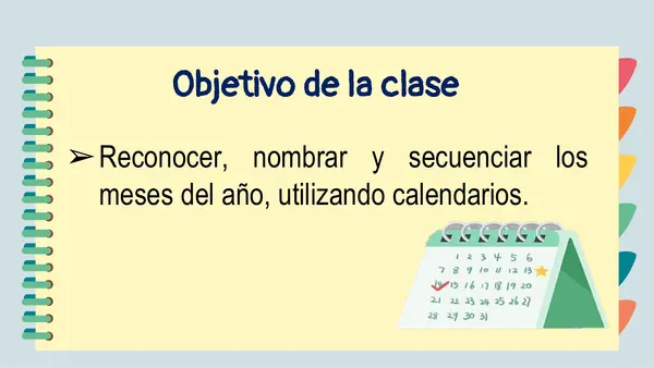 Meses del año 1°Básico Historia