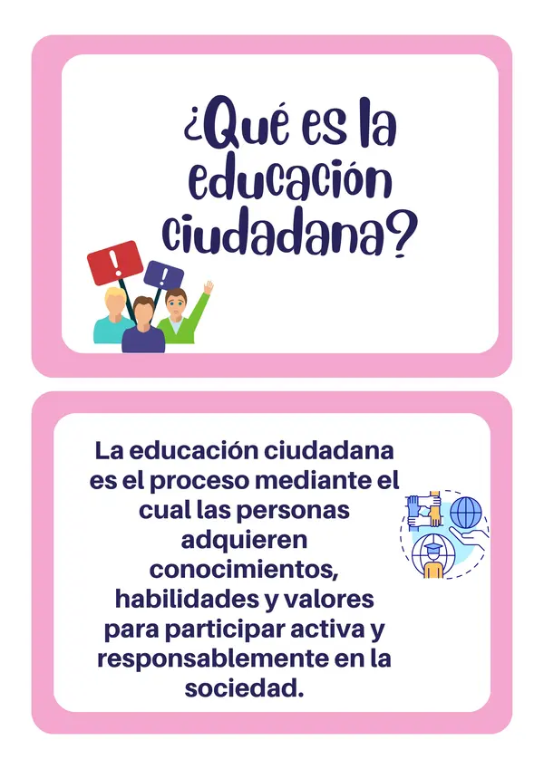 FLASH CARDS EDUCACIÓN CIUDADANA