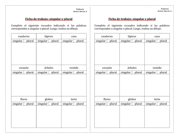 Singular y plural
